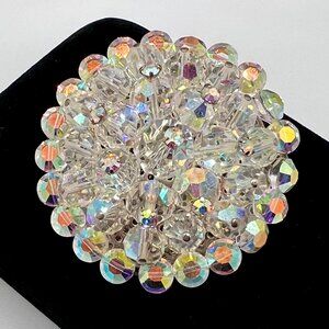 Aurora Borealis Glass Dome Brooch